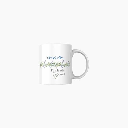 White Floral Coffee Mug